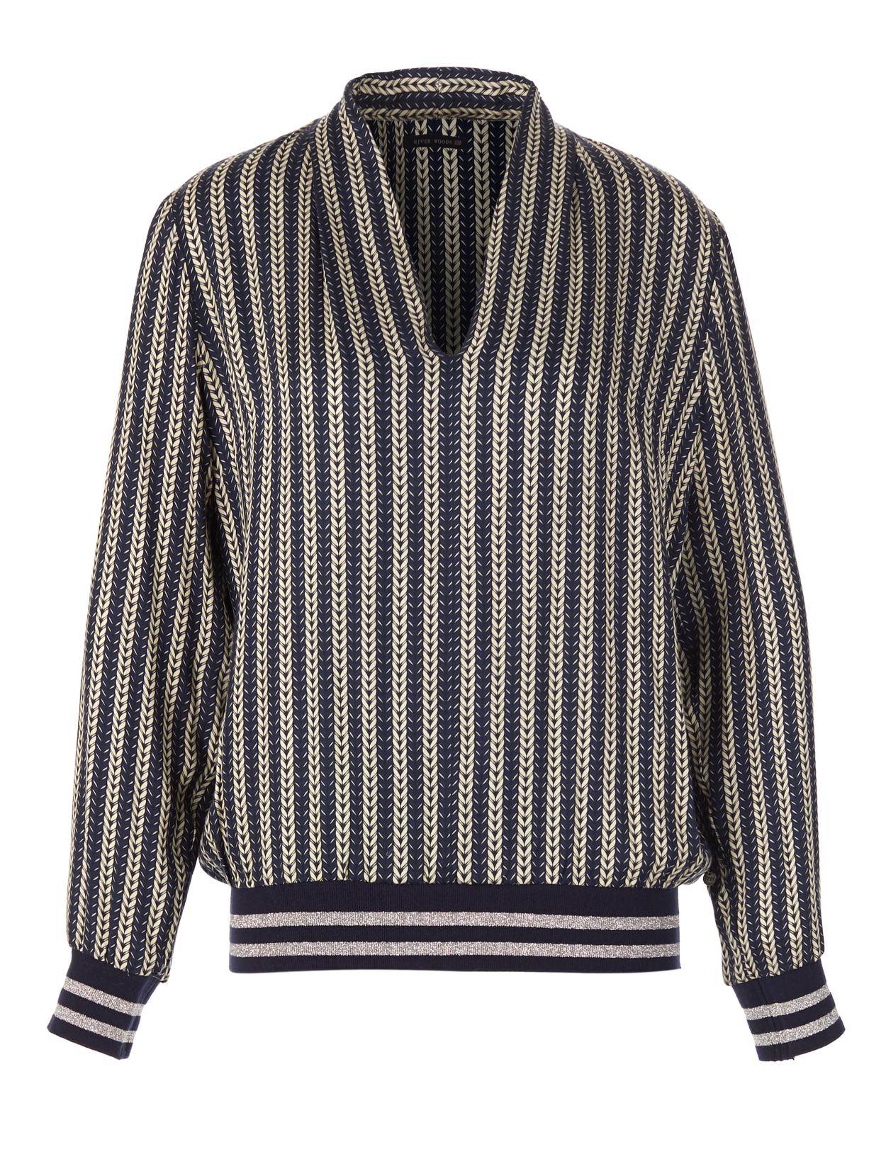 Viscose Popover Shirt In Blue - Bleu