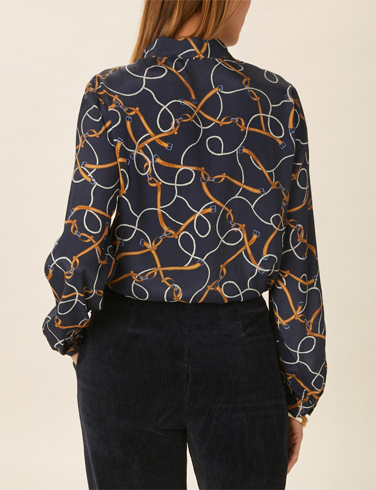 Chemisier en viscose bleu - W