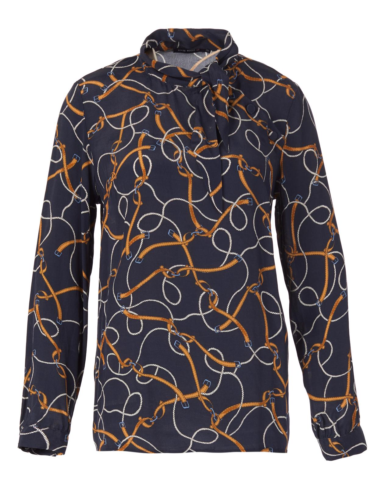 Chemisier en viscose bleu - W