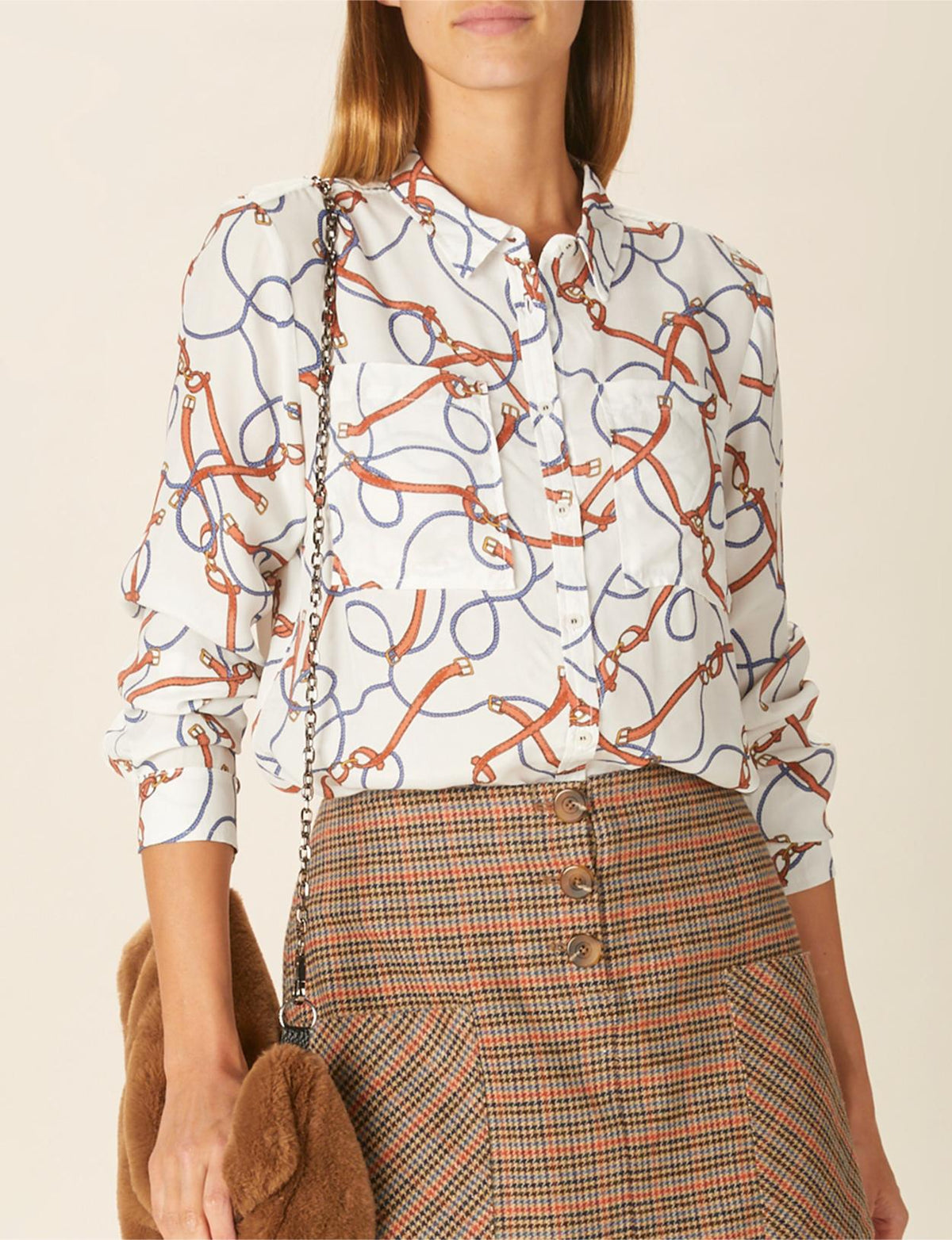 Chemise Avec Poches Poitrine En Blanc - W