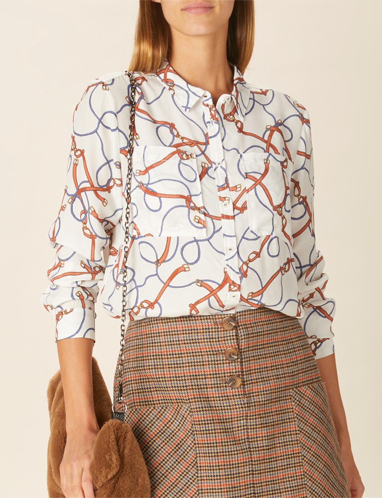 Chemise Avec Poches Poitrine En Blanc - W