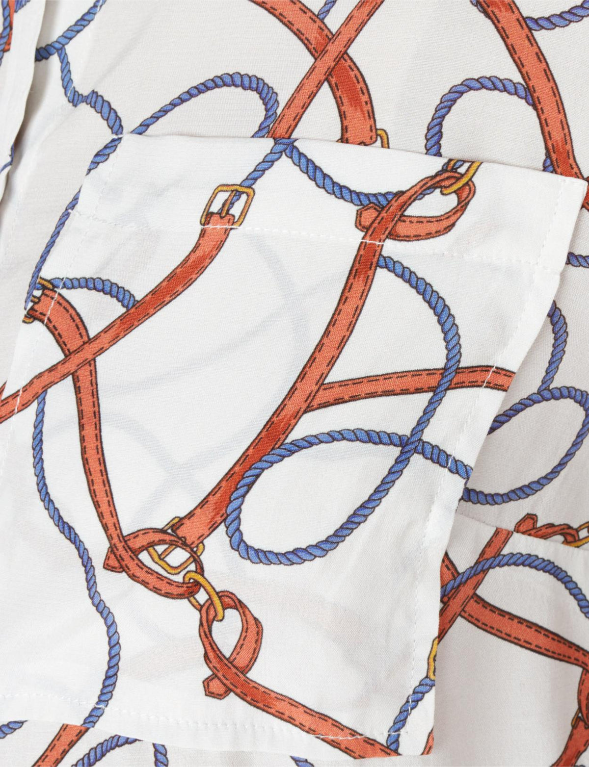 Shirt With Chest Pockets In White - Blanc