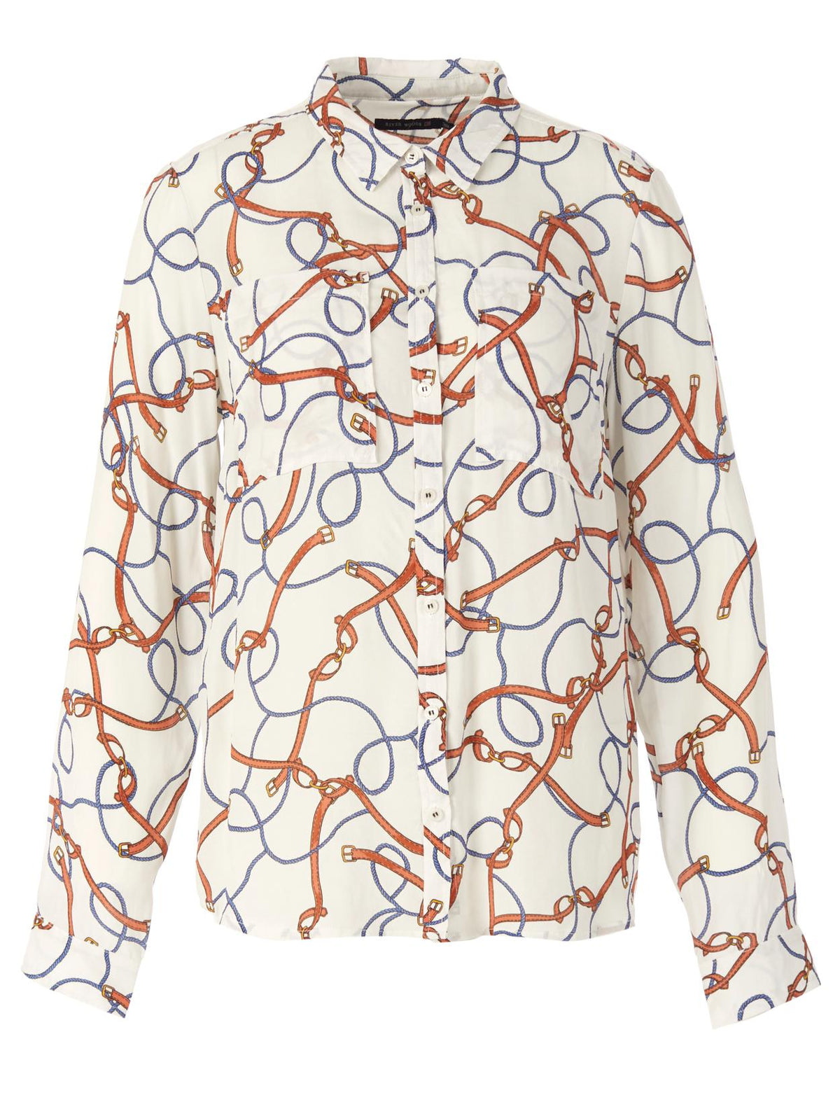 Shirt With Chest Pockets In White - Blanc