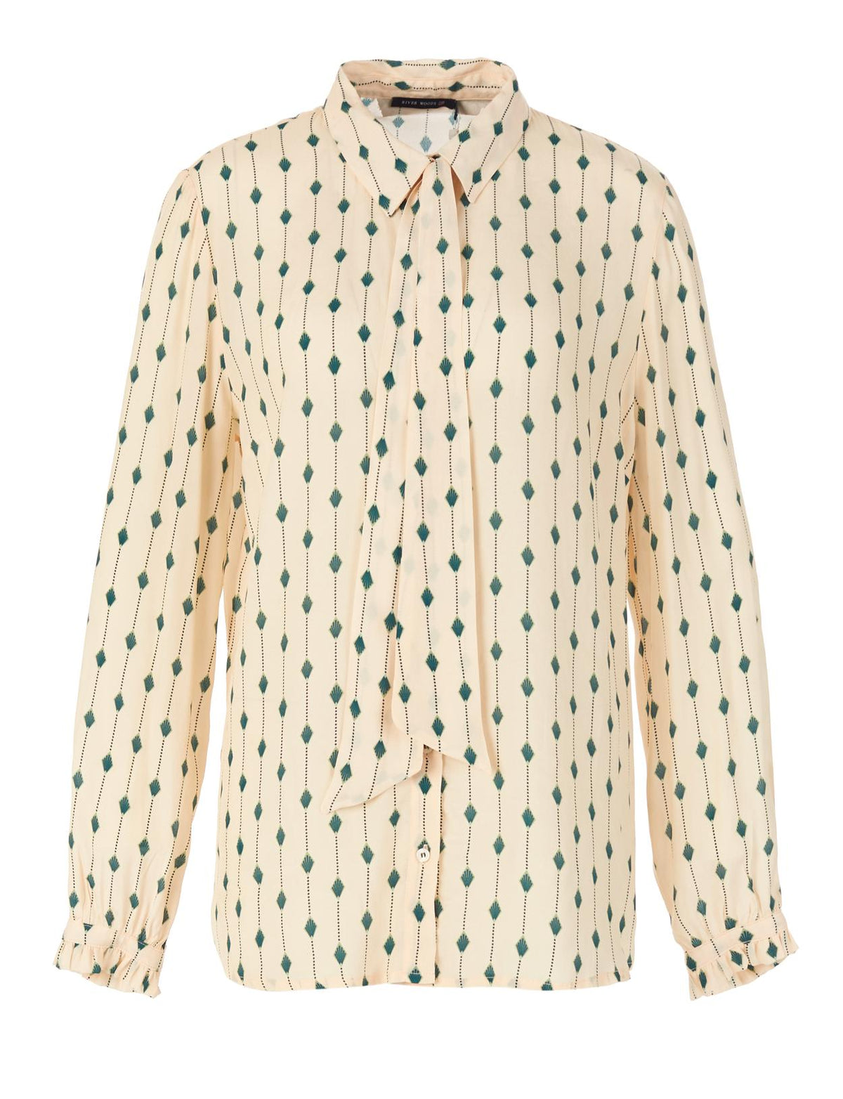 Viscose Tie Shirt In White - Blanc