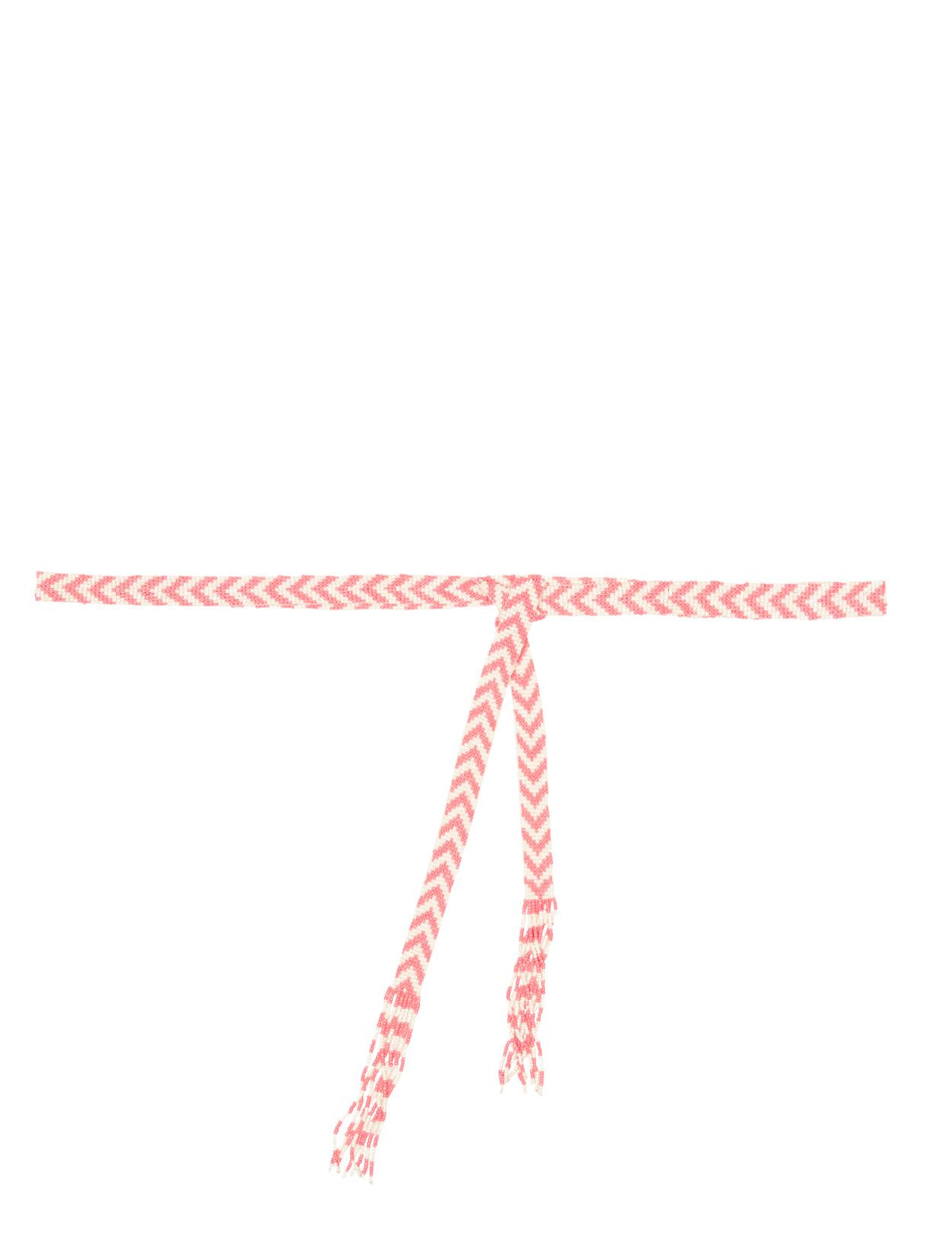 Beaded Belt In Pink - Rose