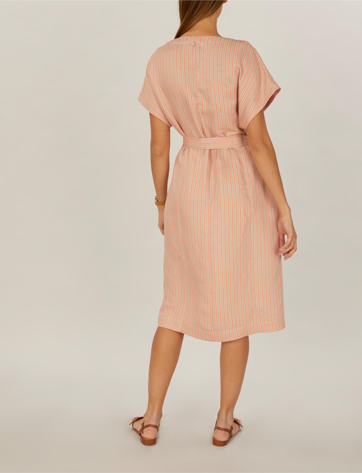 Dress With Shoulder Buttons In Brown - Brown