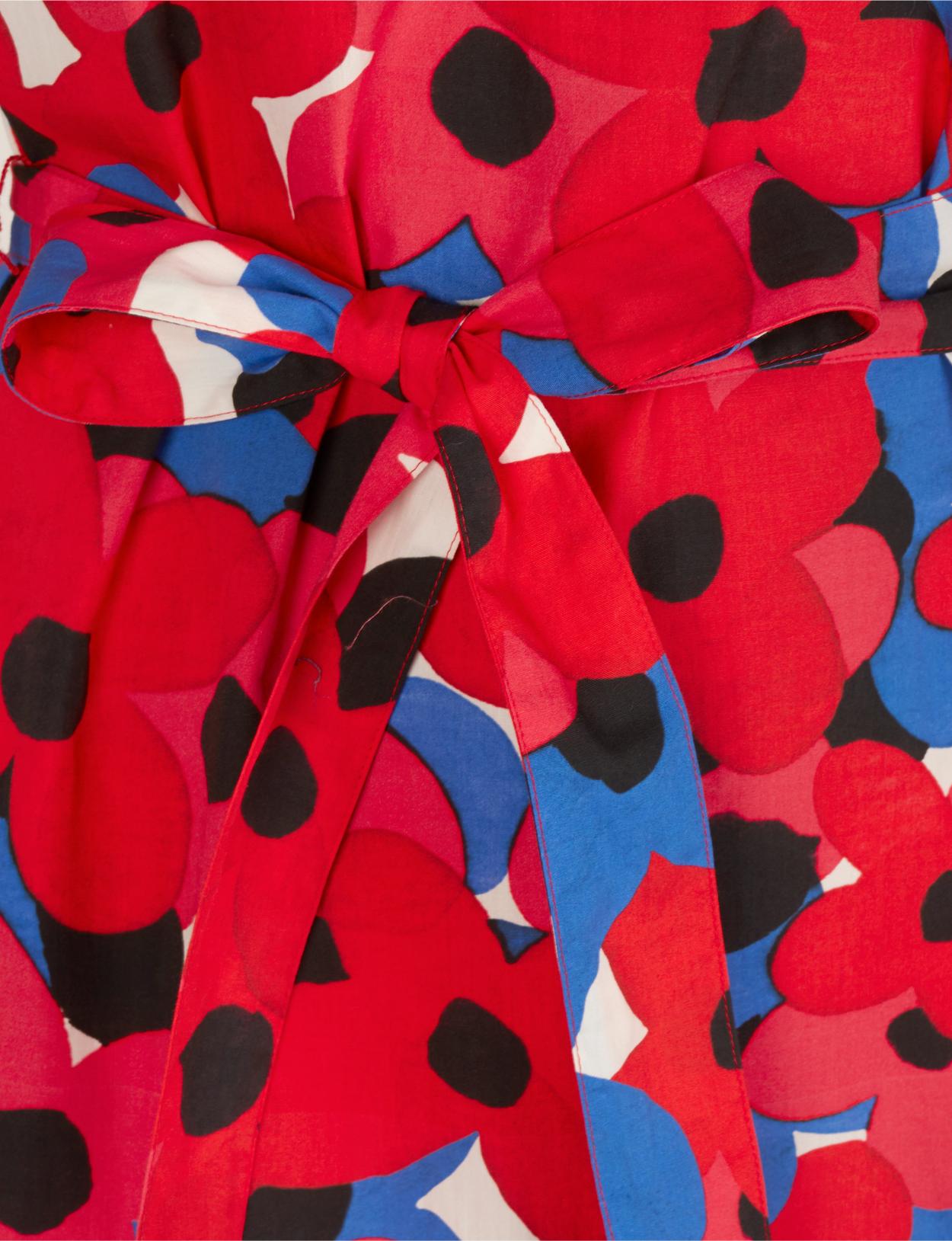 Dress With Shoulder Buttons In Red - Rouge