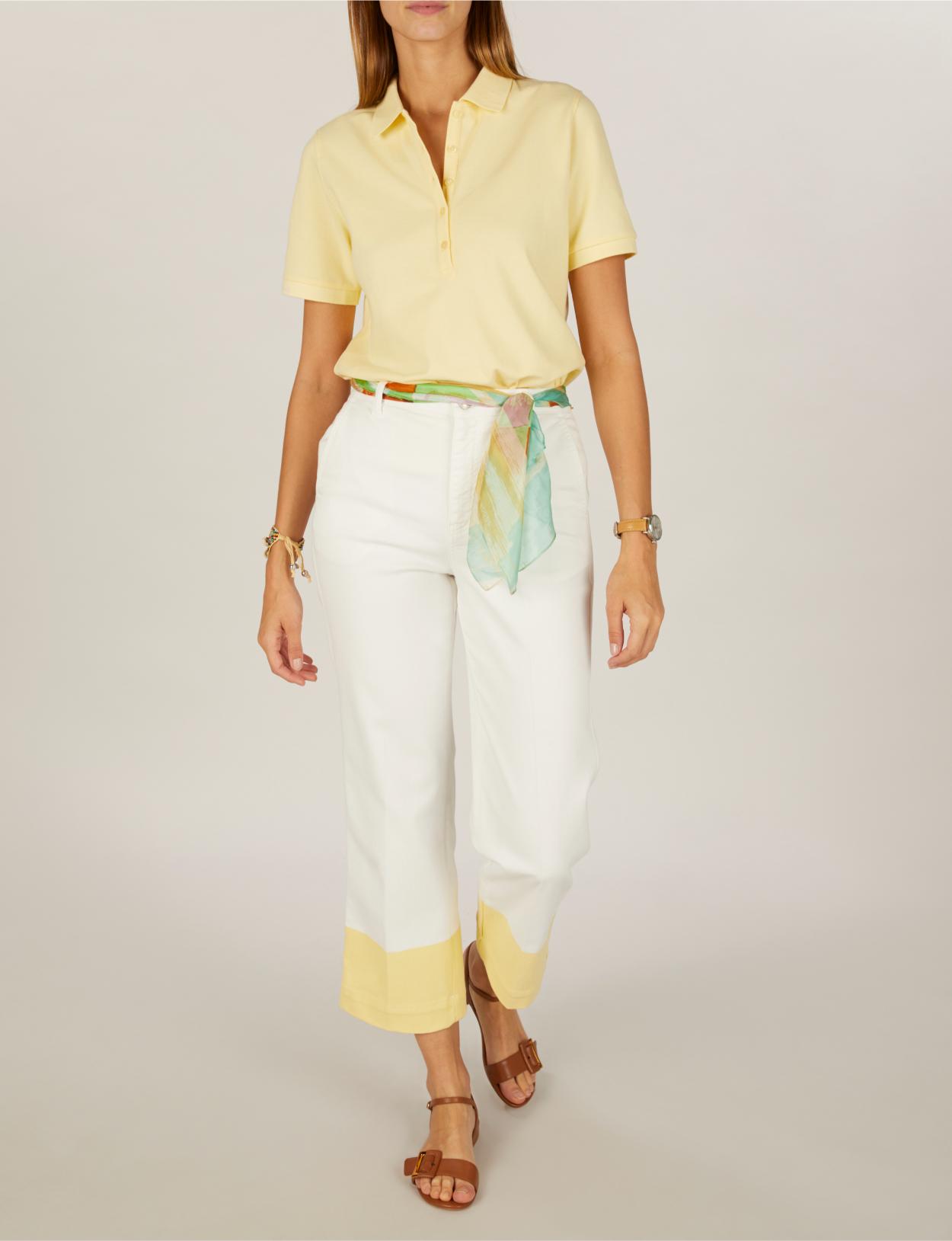 Tight Fit Polo In Yellow - Jaune