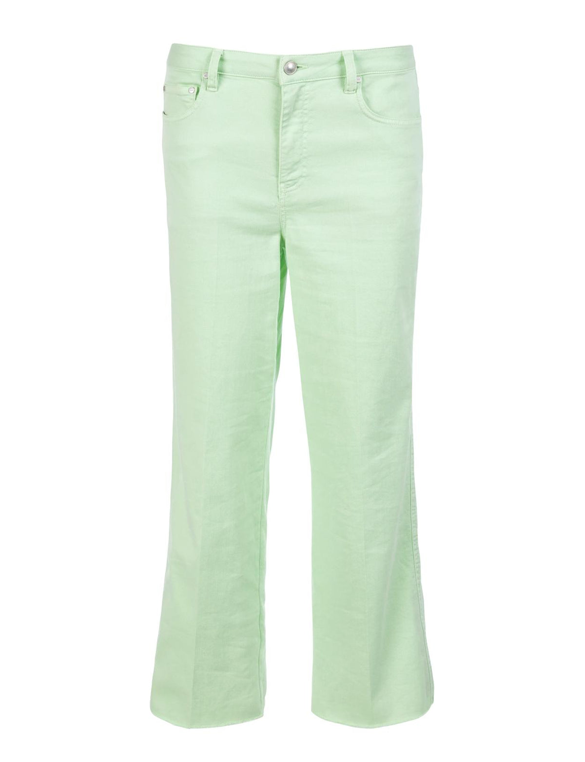 Wide Cotton Pants In Green - Vert