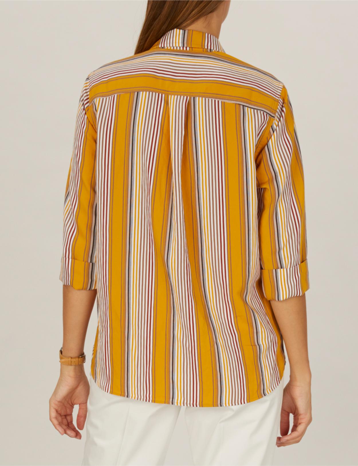Shirt With Chest Pockets In Yellow - Jaune