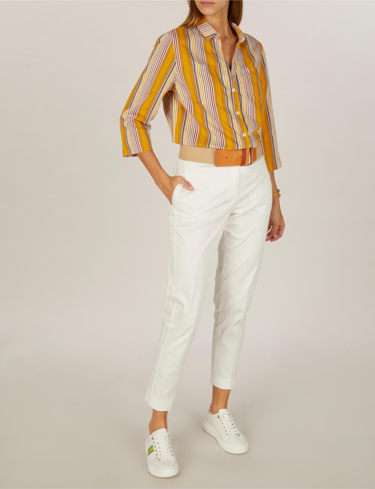 Shirt With Chest Pockets In Yellow - Jaune