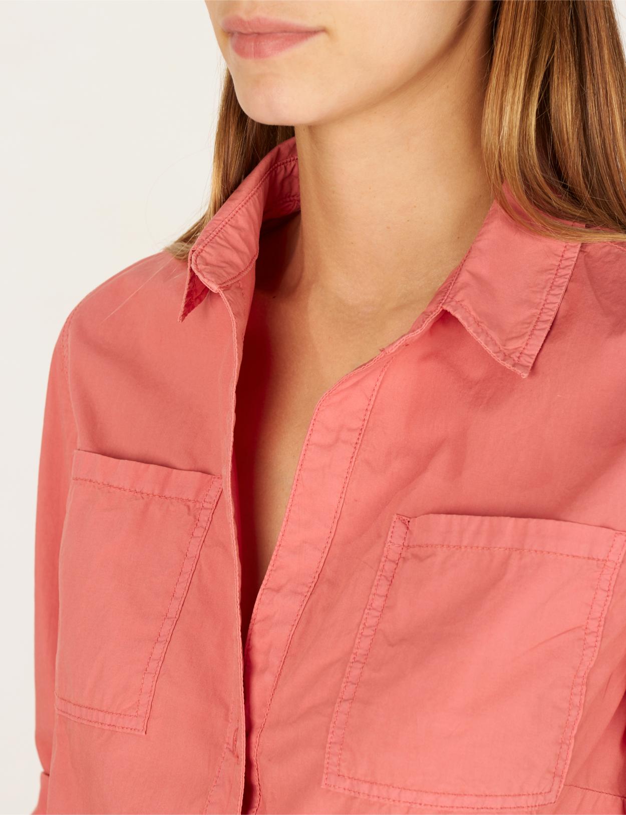 Shirt With Chest Pockets In Pink - W