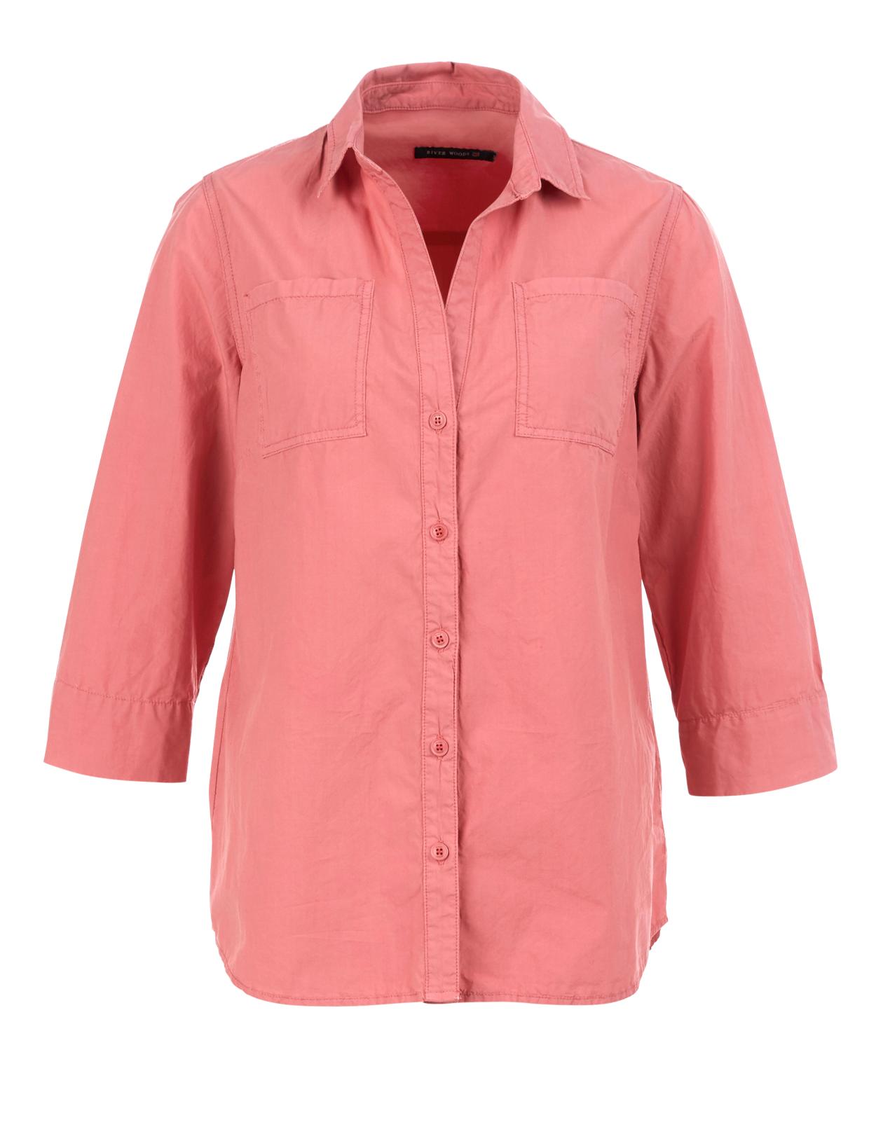 Shirt With Chest Pockets In Pink - Rose