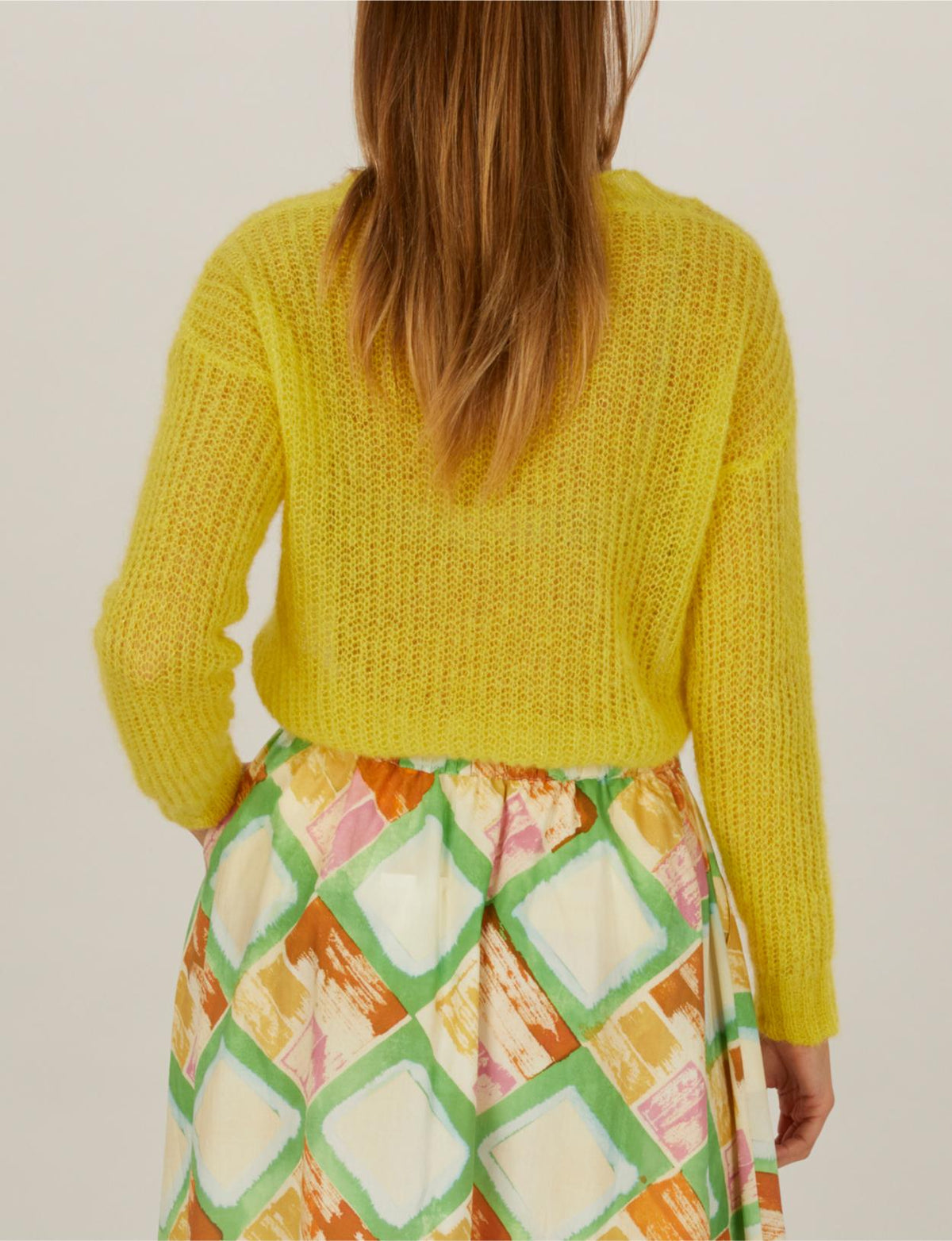 Soft Glitter Pullover In Yellow - Jaune