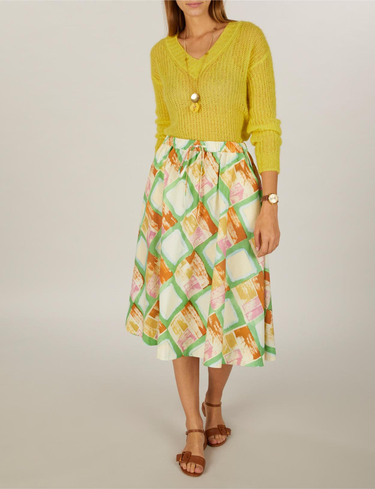 Soft Glitter Pullover In Yellow - Jaune