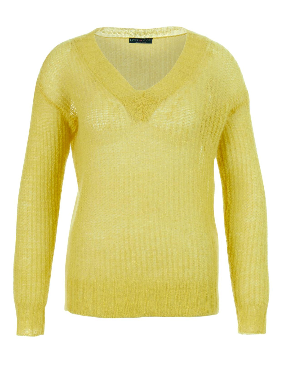 Soft Glitter Pullover In Yellow - Jaune