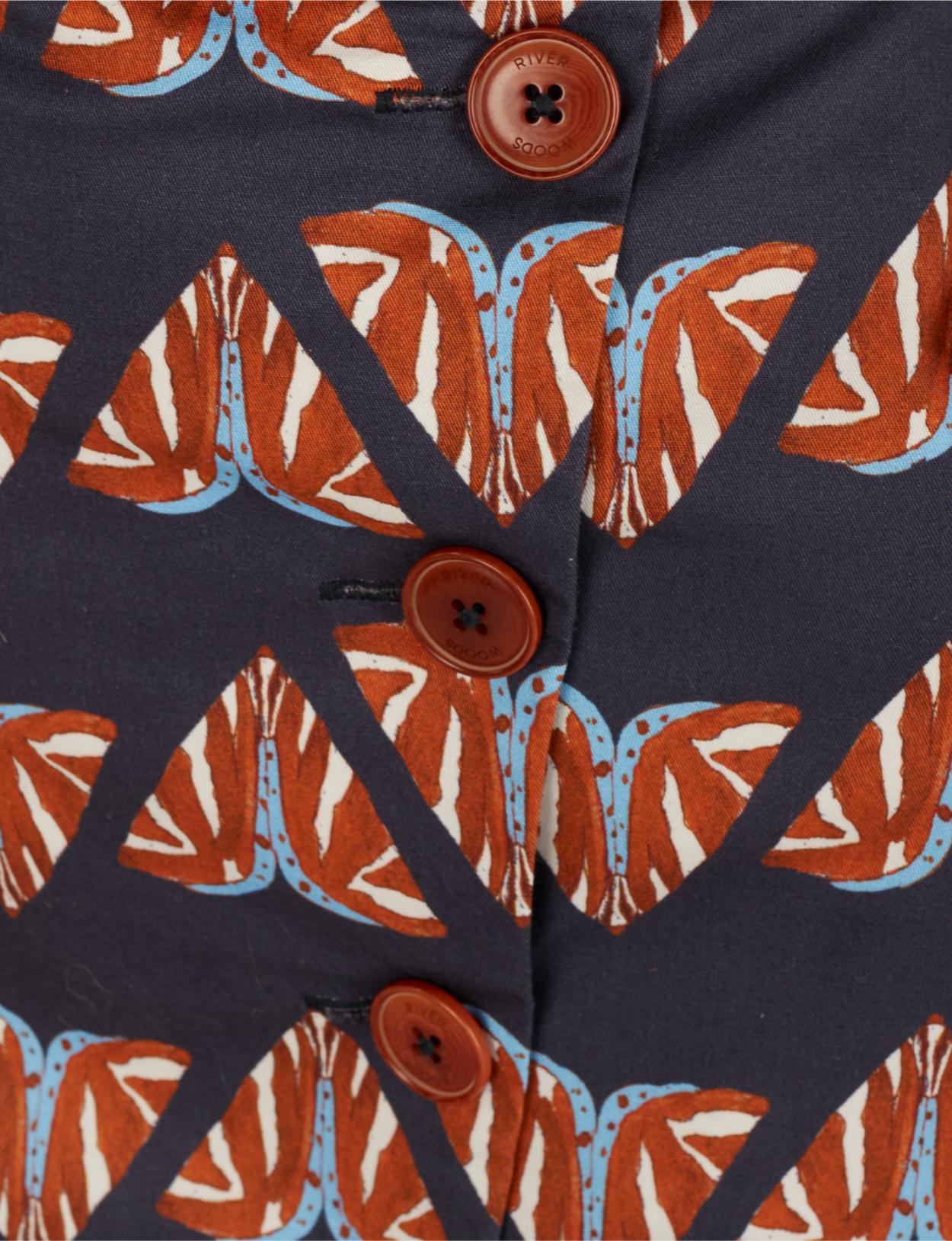 Cotton Pencil Skirt In Blue - Bleu