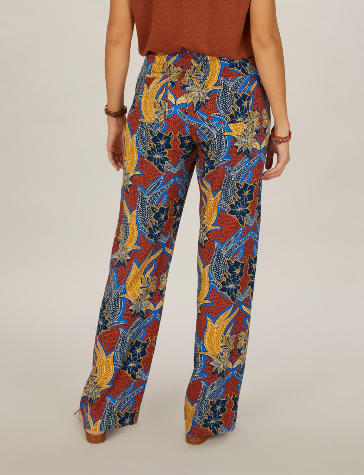 Straight Pants In Blue - Bleu