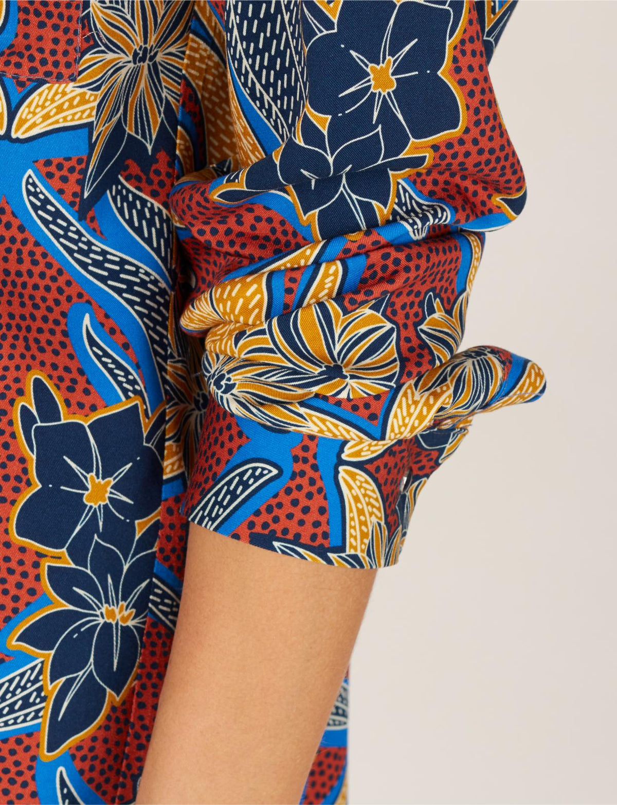 Long Casual Shirt In Blue - Bleu