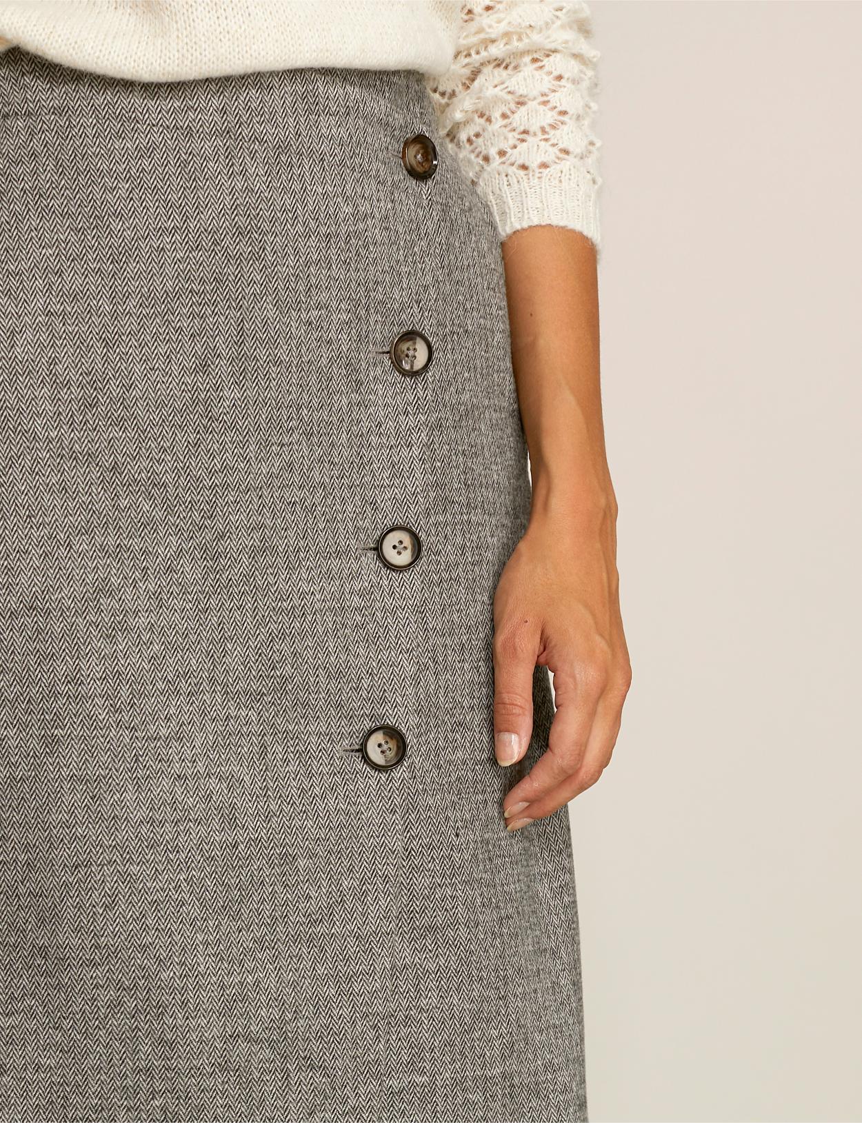 Asymmetric Midi Skirt In Brown - Marron