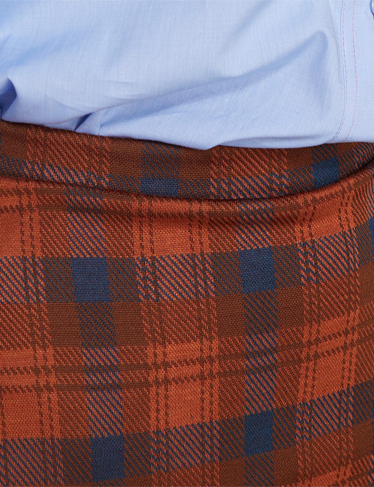 Jaquard Midi Skirt In Orange - Orange