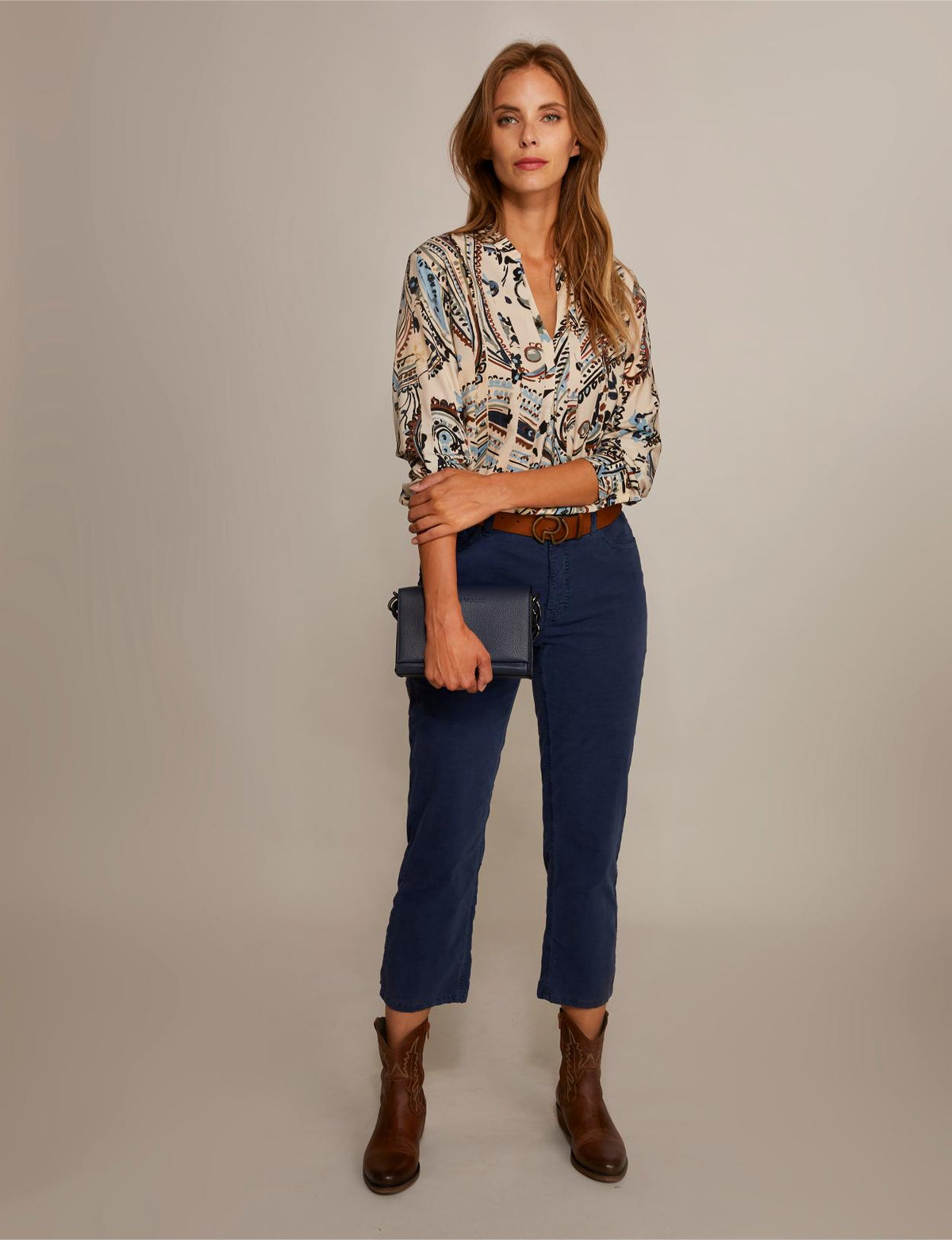 Viscose Popover Shirt In Multi - Multi