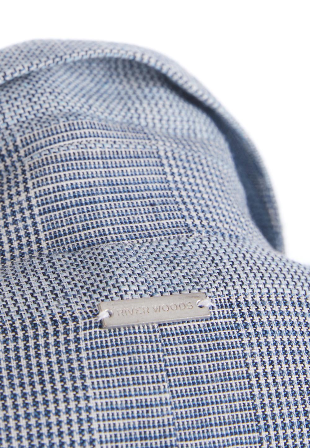 Checkered Blazer In Blue - Bleu