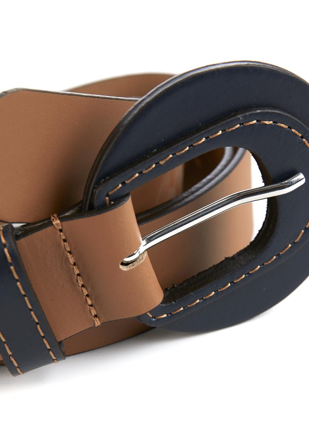 Leather Belt In Brown - Brown