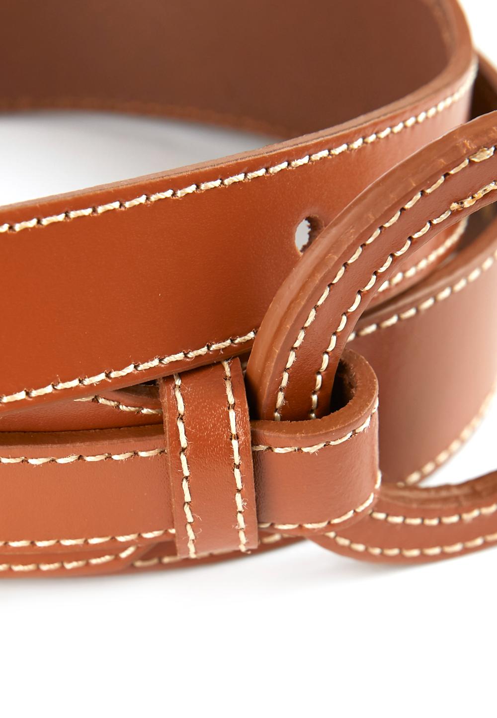 Leather Belt In Brown - Brown