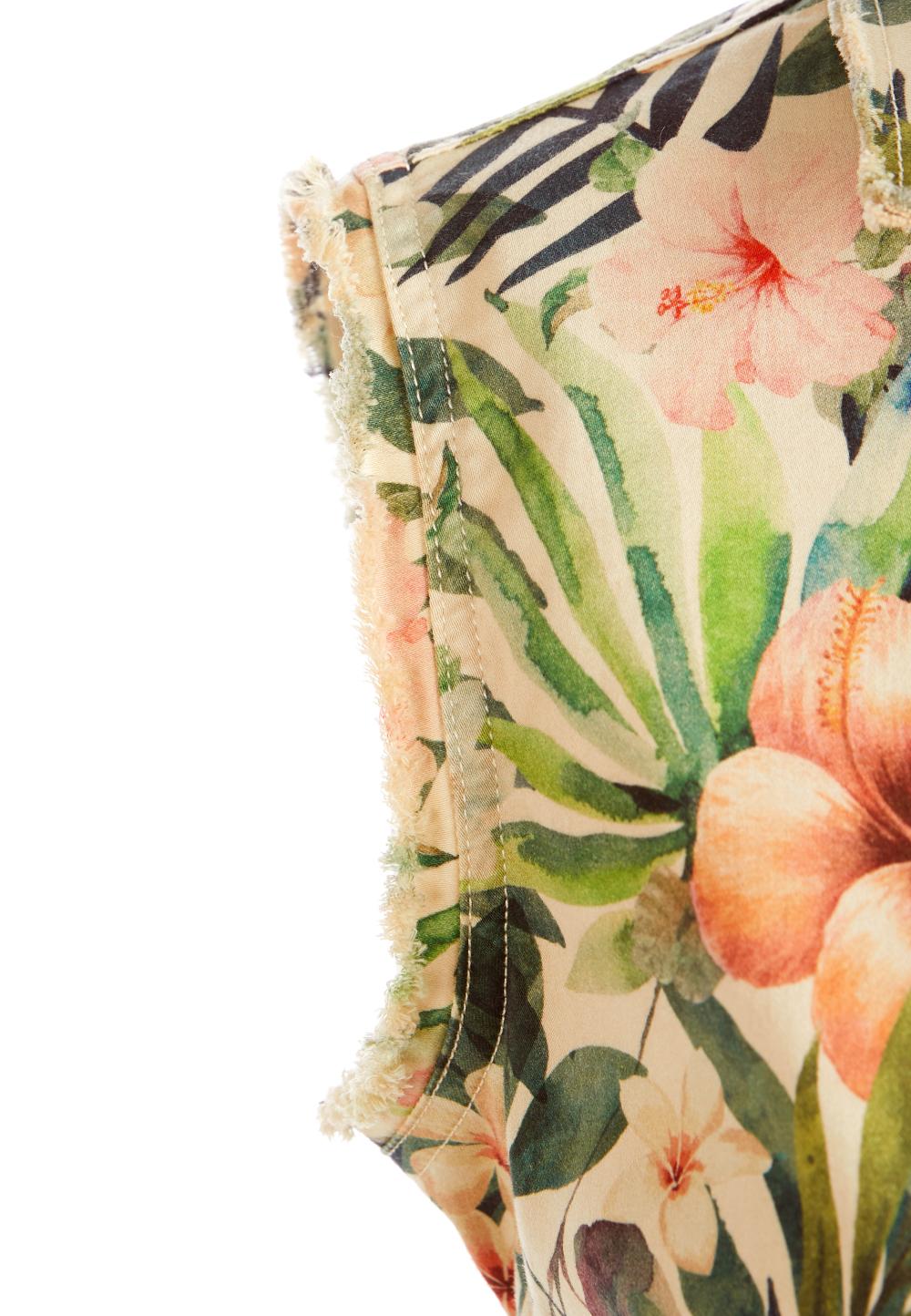 Slim Waist Cotton Dress In Beige - Brown - W