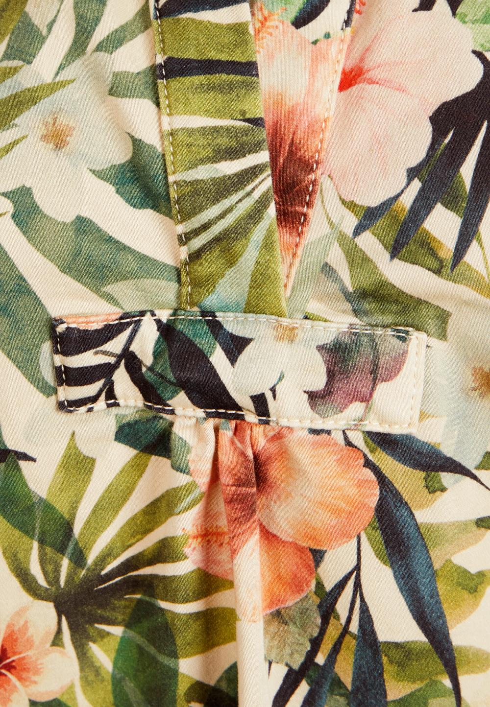 Slim Waist Cotton Dress In Beige - Brown - W