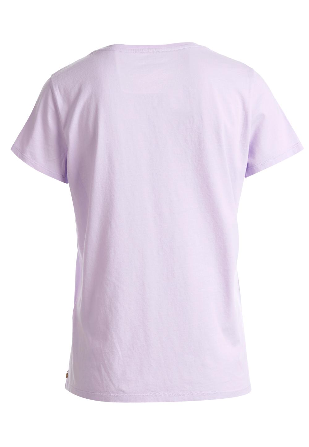 Basic Cotton Round Neck T-Shirt In Purple - Purple