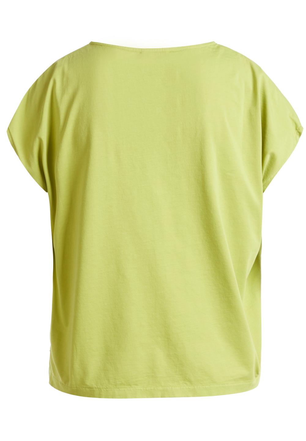 Loose V-neck T-shirt in Green - W