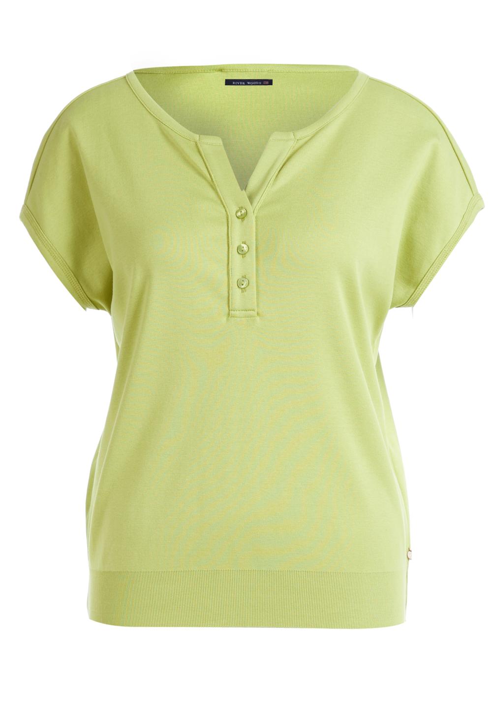 Henley top in Green - W