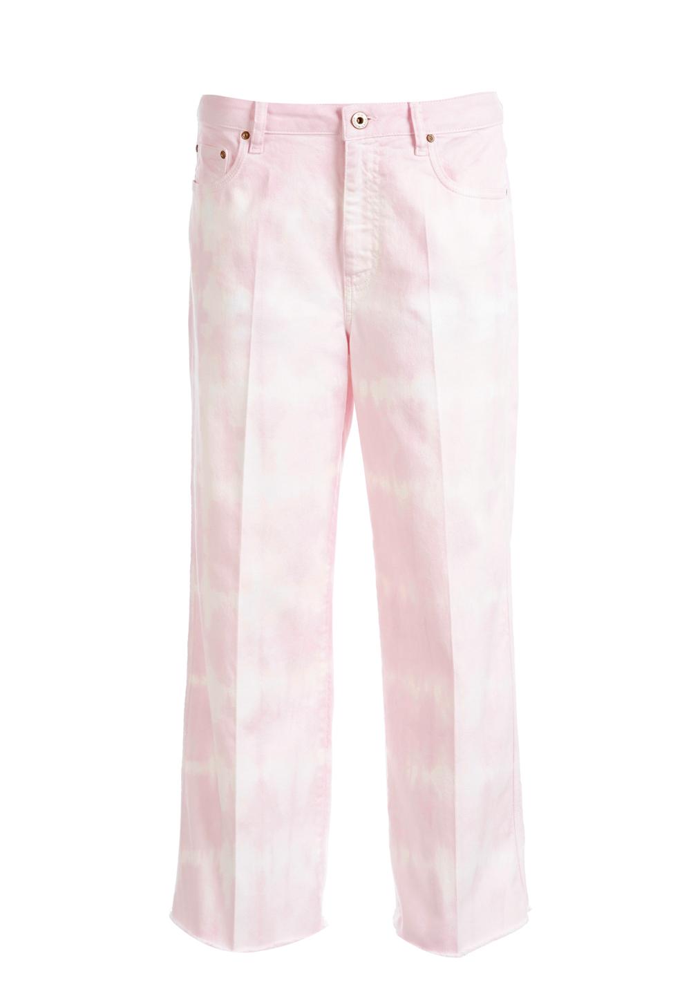 Mid Waist 5 Pocket Pants In Pink - Rose