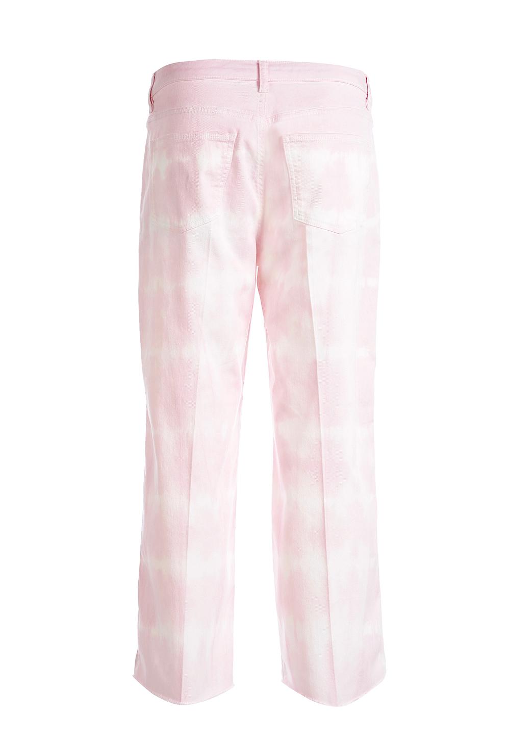 Mid Waist 5 Pocket Pants In Pink - Rose