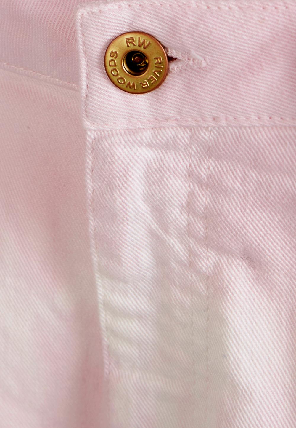Mid Waist 5 Pocket Pants In Pink - Rose