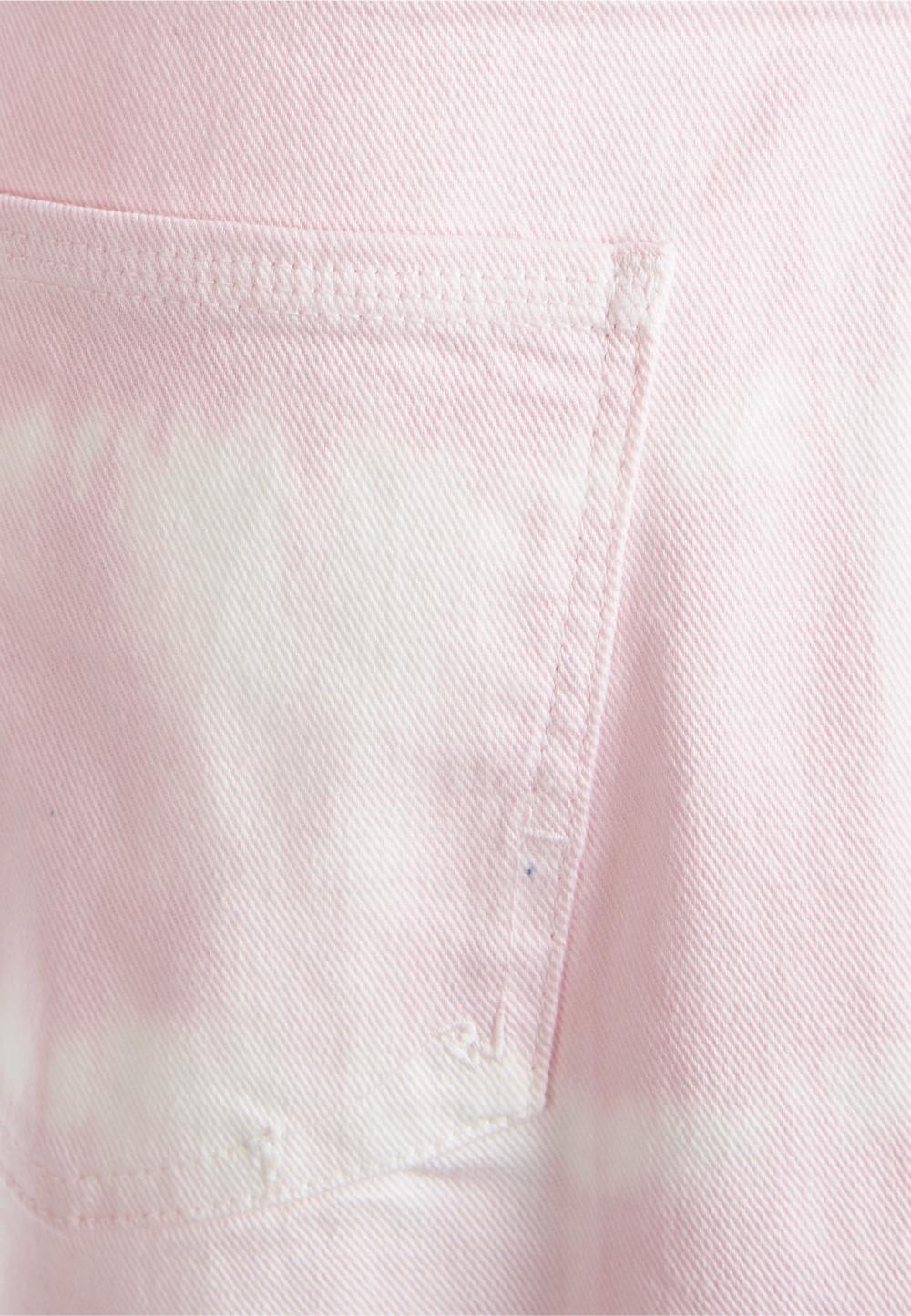 Mid Waist 5 Pocket Pants In Pink - Rose