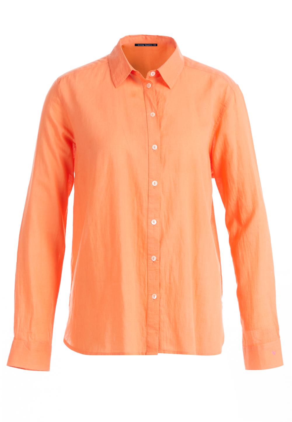 Basic Comfort Fit Shirt In Orange - Orange