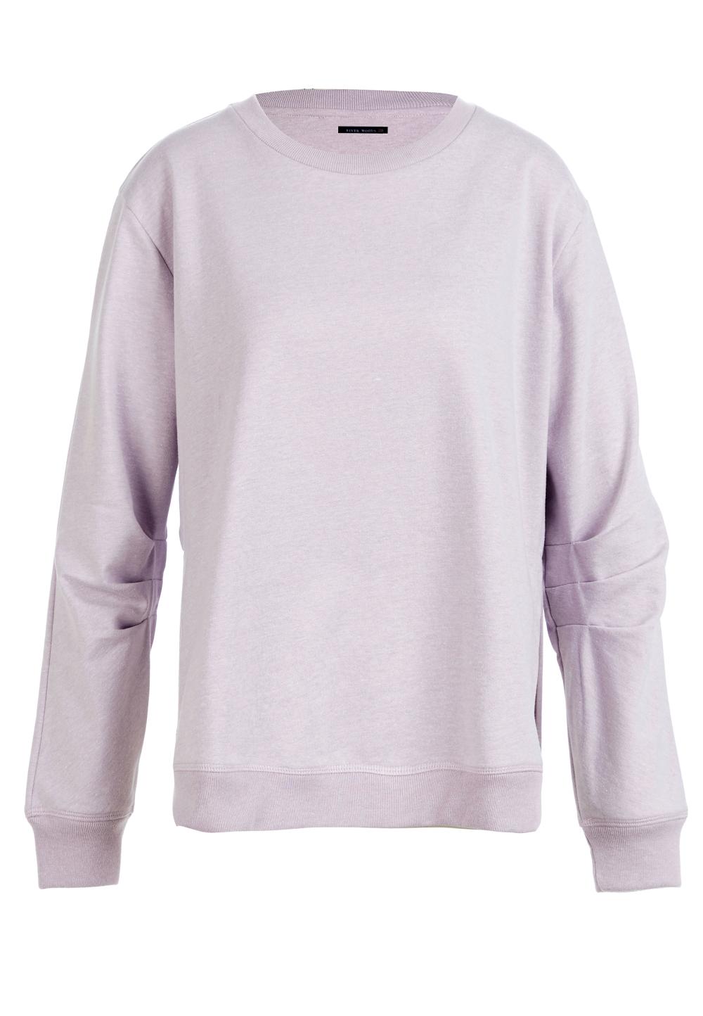 Round Neck Sweater In Purple - Purple
