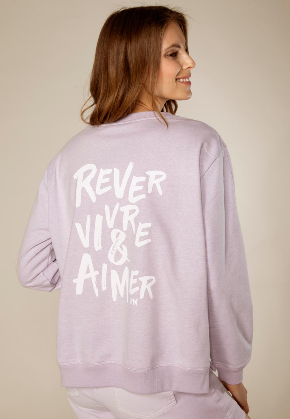 Round Neck Sweater In Purple - Purple