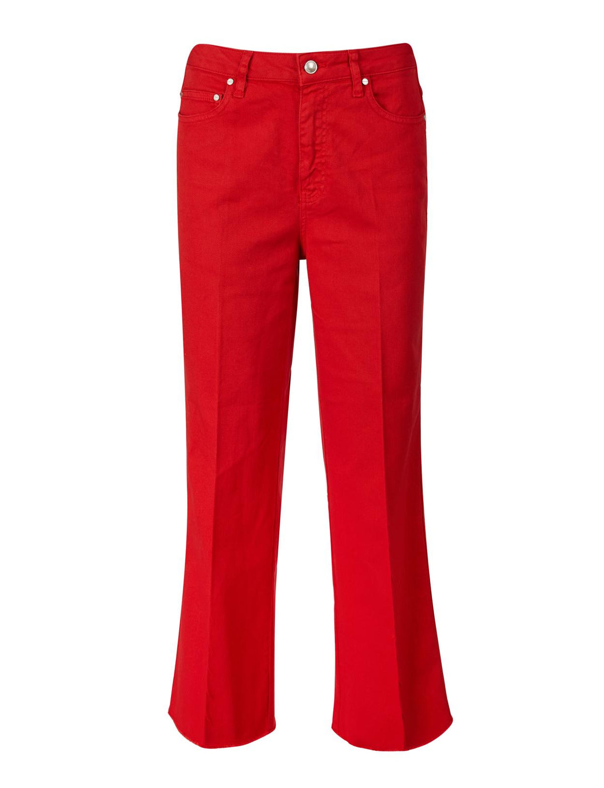 Wide Cotton Pants In - Rouge