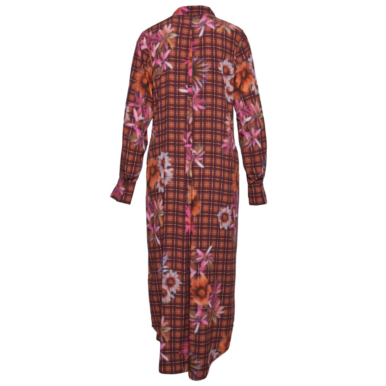 Long Shirt Dress In Brown - Marron