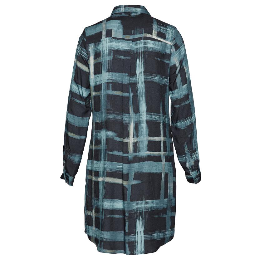 Viscose Slipover Dress In Blue - Bleu