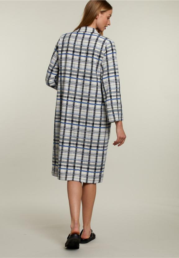 Multicolor Checked Kimono - Bleu