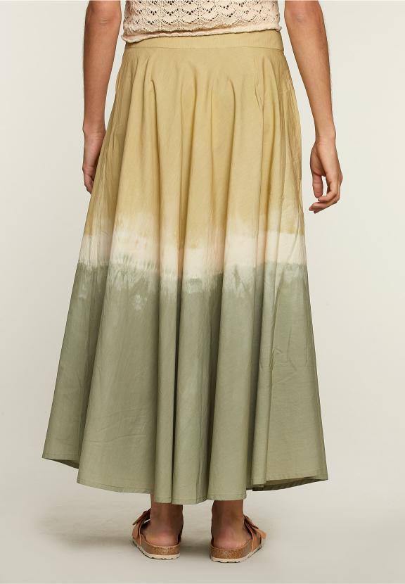 Dye Cotton Skirt - Vert