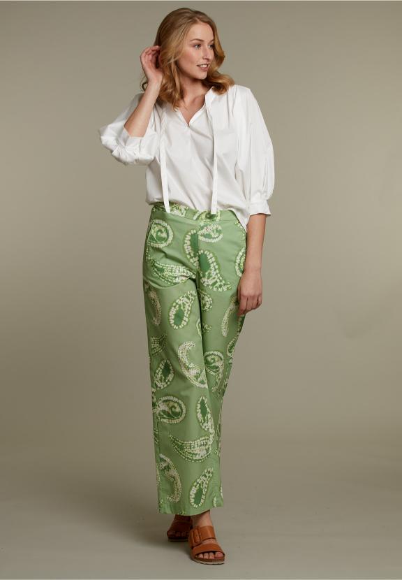 Green Paisley Pants - Vert
