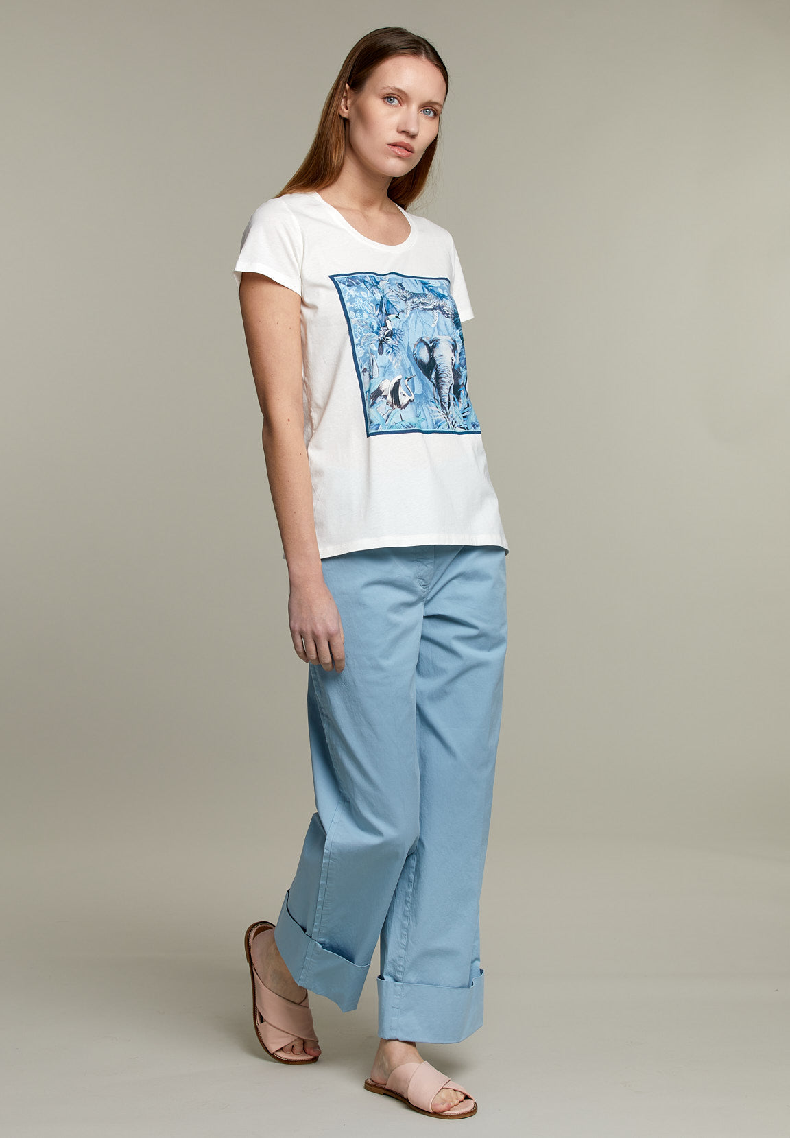 Straight Pants Blue - Green - W