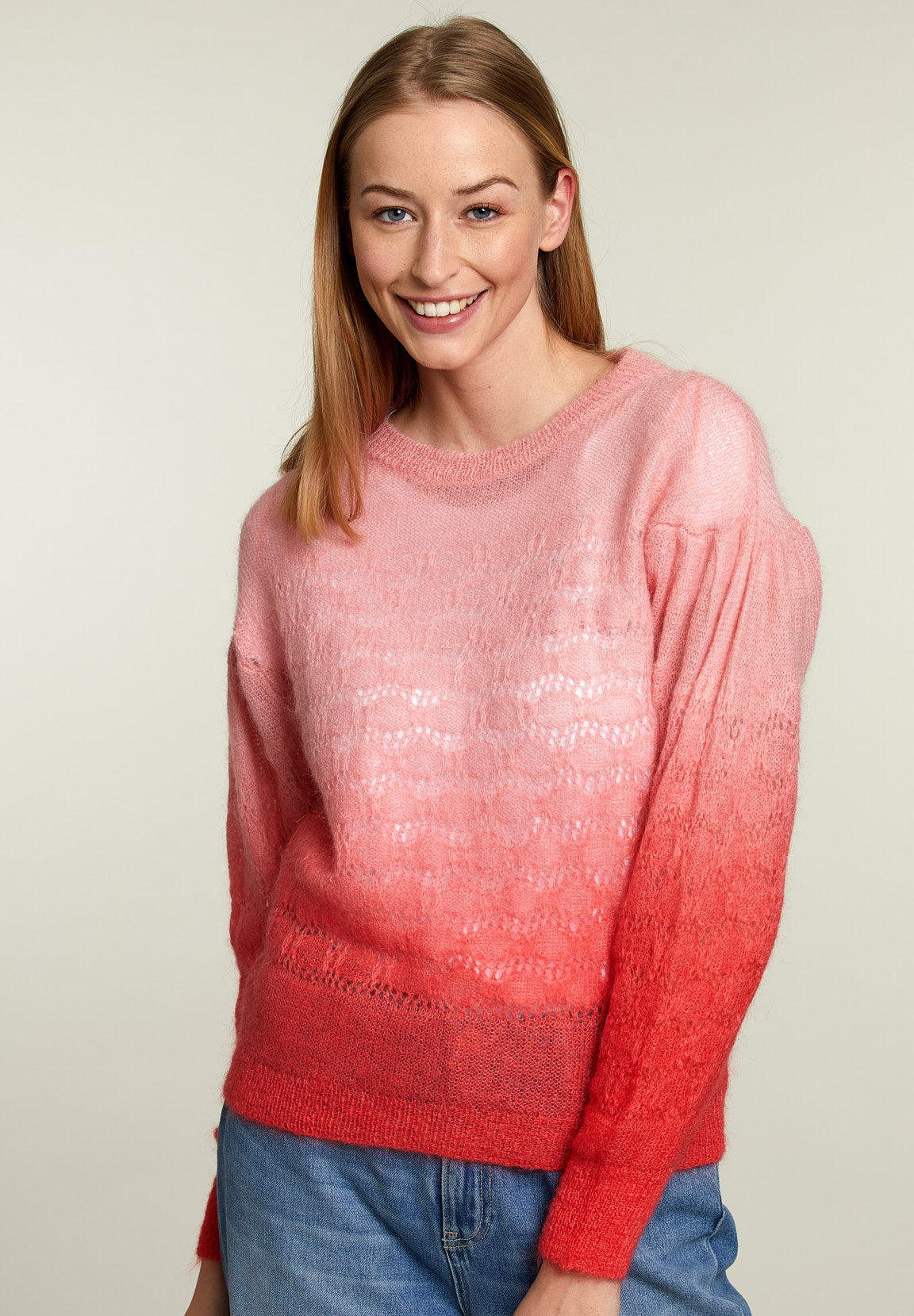 Pink And Red Tie &amp; Dye Pullover - Pink - W