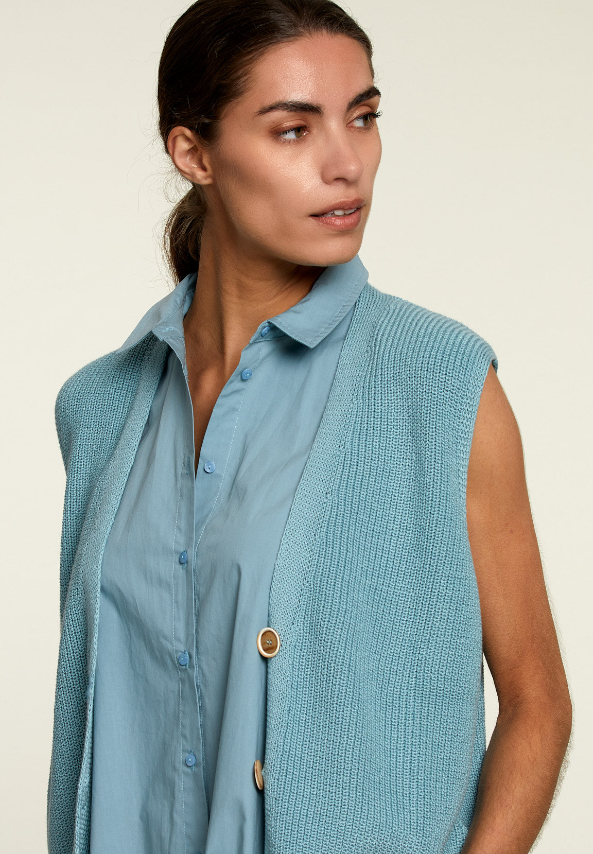 Green V-Neck Spencer - Green - W